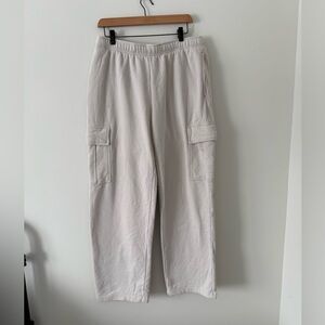 Light Beige Cargo Sweatpants (size large)